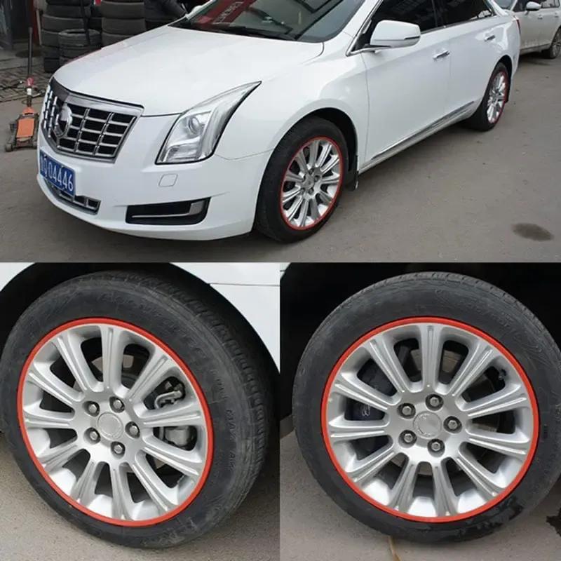 4PCS HubCap Patch Automotive Alloy Wheel Protector Ring Anti-Scratch R15 R16 R17 R18 R19 R20 R21 R22 Full Rim Cover Accessories