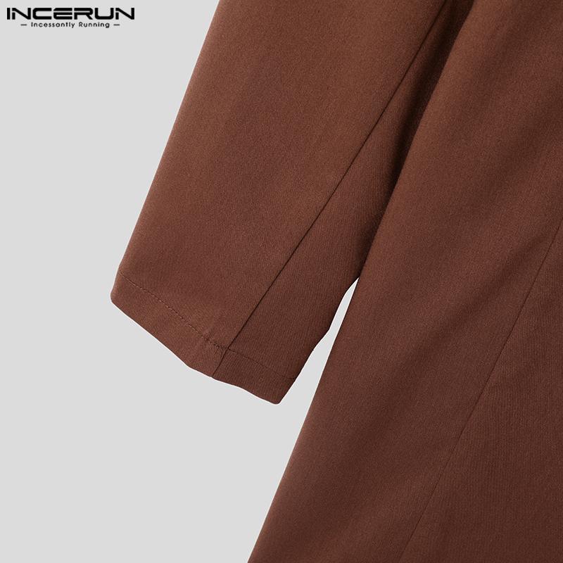 INCERUN Мужские весенние пальто с открытыми плечами и длинным рукавом, блейзер