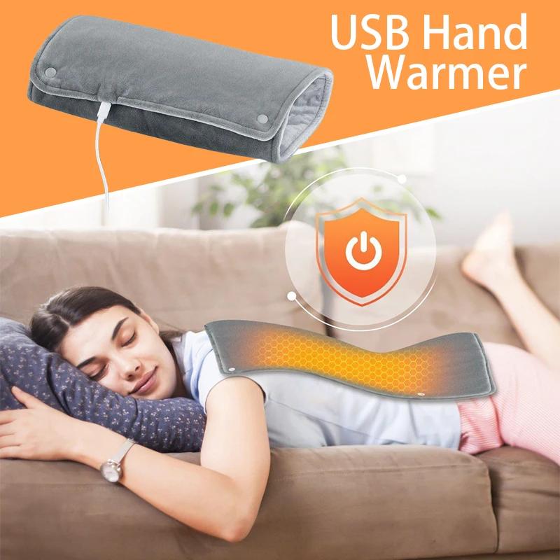 USB Термостатическая грелка для рук для зимнего использования в офисе и дома Шаль для согревания рук и ног Короткая вельветовая ткань Одеяло с подогревом Новое