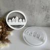 Personalized House Crafts Mold Detailed Circle House Sculptures Crafting Moulds