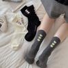 Lady Spring and Autumn Heel Heart To Heart Sweet Wind Show Thin Tube Stack Socks