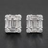 White Zircon Wholesale Women Western 925 Silver Stud Earrings