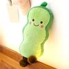 Подушка для тела «Улыбающийся горох» Мягкая плюшевая подушка для взрослых и детей Забавная овощная подушка для обнимания для дома, для релаксации и сна