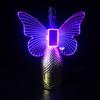 Светодиодная RGB-бабочка с крыльями, украшение для шампанского, стробоскопическая палочка, вспышка для шампанского, винный сервиз, бутылка, бенгальская лампа