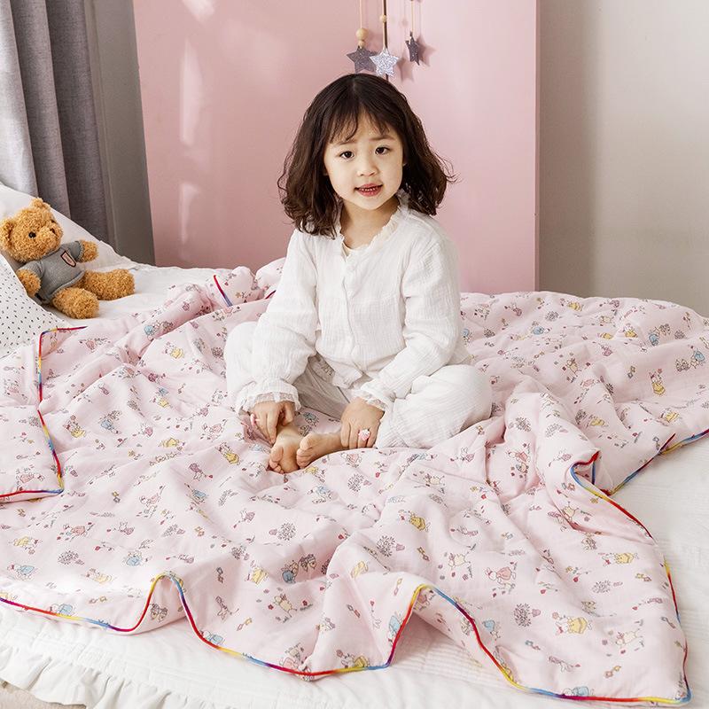 Новая вафельная пряжа, хлопковое детское летнее одеяло, двухслойная пряжа, воздухопроницаемый чехол