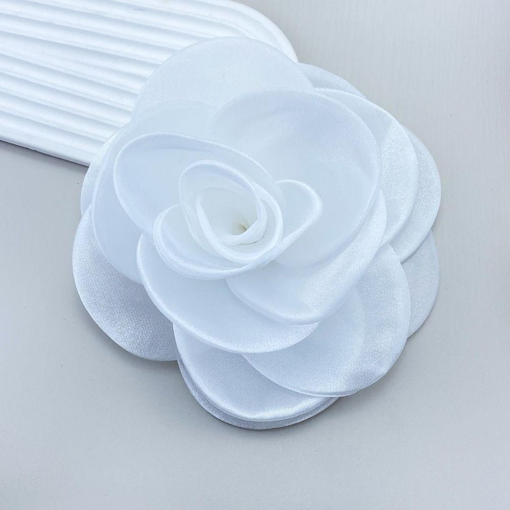 Sweet Large Flower Brooch 12cm Fabric Rose Flower Pin-up Brooch New 3D Flower Hair Pin