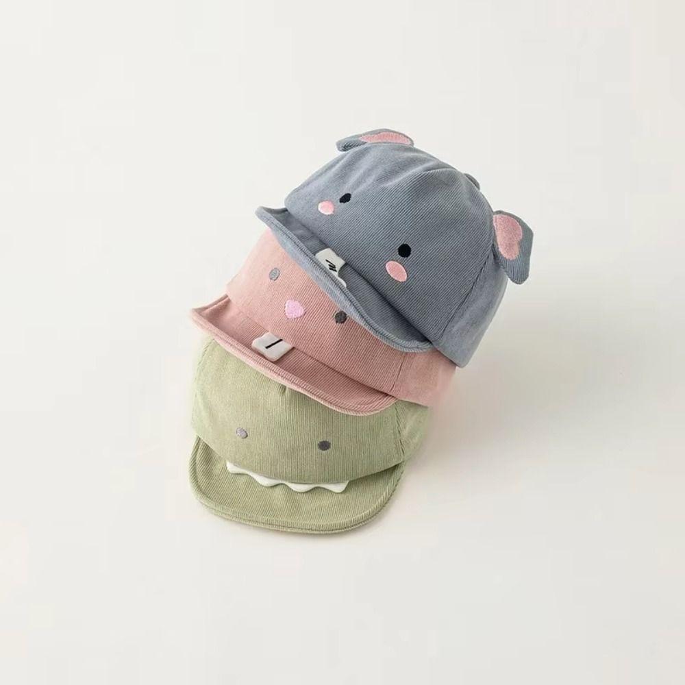 Soft Brim Baby Baseball Hat Cute Animal Kids Sun Hats Sunshade Cartoon Infant Peaked Cap Girls
