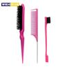 3pcs Styling Comb Set Teasing Comb Triple Teasing Comb Mouse Tail Comb Edge Brushing Hair Tail tool,Special for Real Hair Wigs