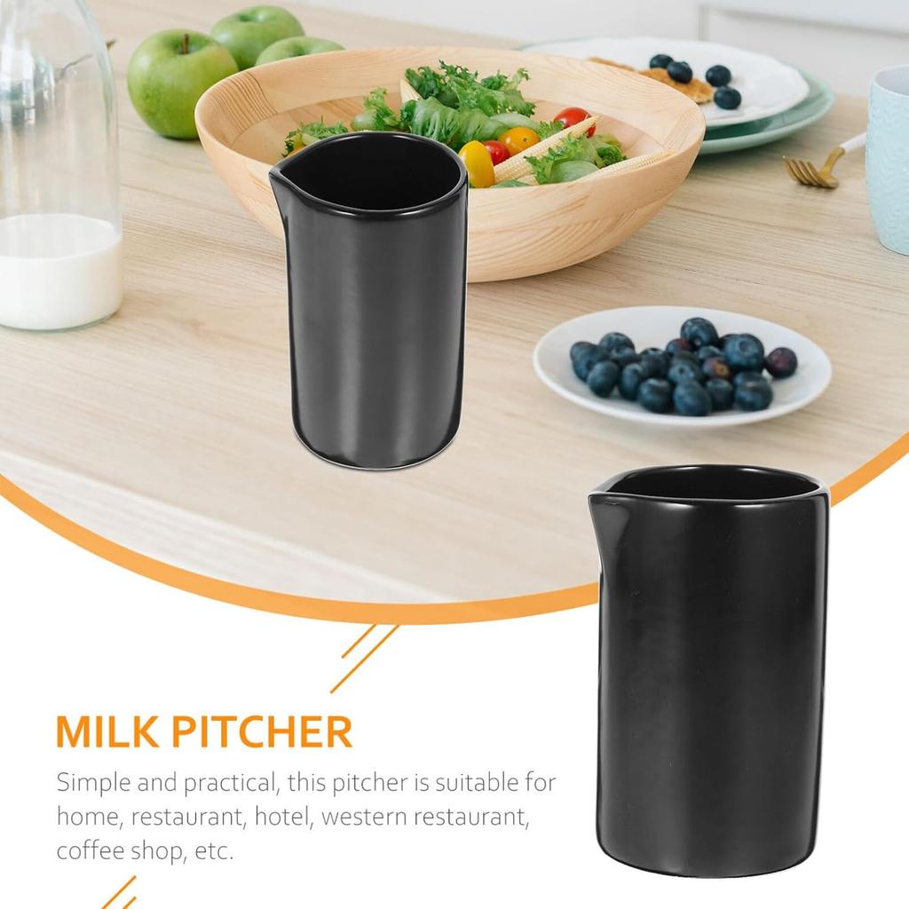 STOBAZA Ceramic Creamer Pitcher for Milk and Latte Multi-use Ceramic Milk Container for Coffee Dipping Stylish Creamer Jug for Home and Kitchen