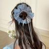 Bow Pleated Scrunchies Ribbon Oversized Hair Ropes Ins Polka Dot Scrunchies  Ponytail Holder