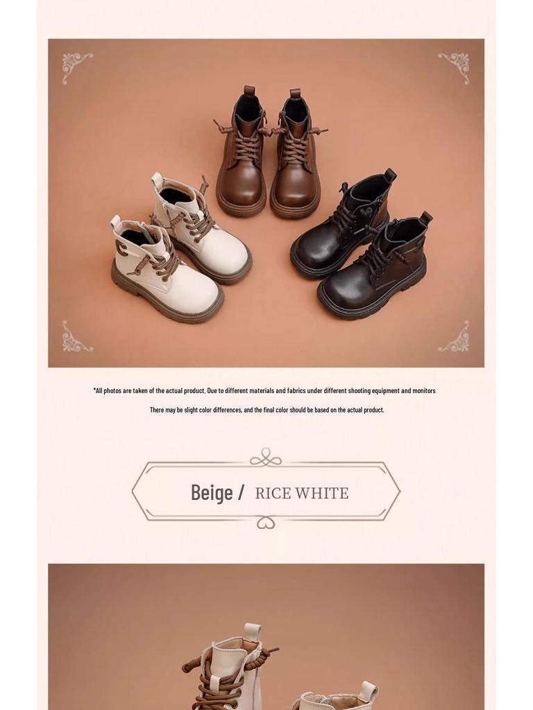 2025 Autumn Soft Sole Martin Boots for Girls - Little Yellow Autumn/Winter Style Children's Shoes