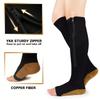 Zippered Compression Socks Thigh-High Zipper Toeless Design Compression Stockings for Men & Women High Quality Nylon Fabric