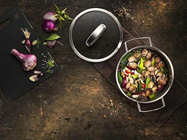 Кастрюля ZWILLING 24 см, глубокая кастрюля из нержавеющей стали, конструкция дна кастрюли, совместимая с IH, можно мыть в посудомоечной машине, продукт продается в упаковке "Vitality 6 л", двуручная