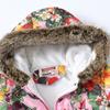Children Cotton Coats Girls Winter Jacket Thickened Hooded Overcoat Warm Fashion Casual Printed Kids Cotton-padded Clothes