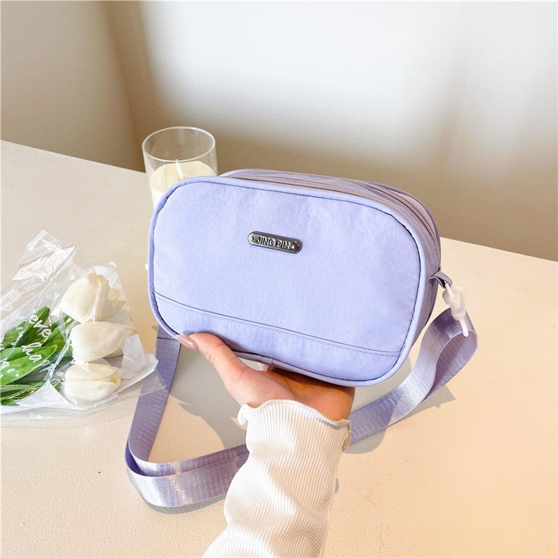 Новая простая повседневная сумка-мессенджер через плечо из нейлона конфетного цвета, свежая маленькая сумка для поездок на работу, женская