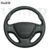 Для Hyundai i10 2013 2014 2015 2016 2017 2018 2019 Черная Искусственная Кожа Ручной Шов Чехол на Руль Автомобиля Автоаксессуары