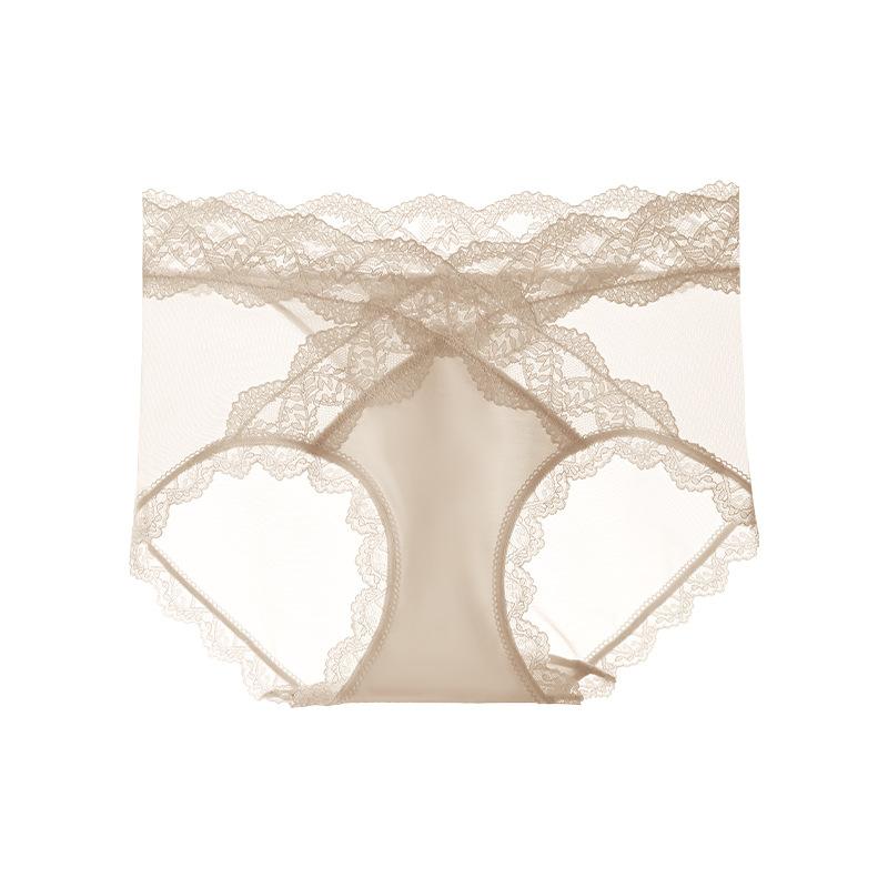 Spring Summer Lace Women's Underwear Sexy Breathable Pure Desire Wind Slightly Shrinking Waist Hip Lifting Triangle Panties