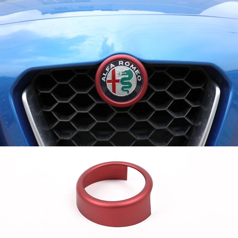LUBTW1 Для Alfa Romeo Giulia 2017 2018 2019-2025 Автомобильные Передний Бампер Воздухозаборники Декоративная Накладка Рамка V Наклейка Логотип Чехол Аксессуары