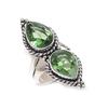 Натуральный камень Цаворит Ручная работа Серебро 925 пробы Кольцо Размер 7 ETC-13955