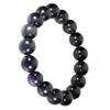 [Shinjuku Gin No Kura] Obsidian Bracelet, 12mm, 18.5cm (Men's L, Women's LL) Obsidian Natural Stone Power Stone Bracelet Prayer Beads