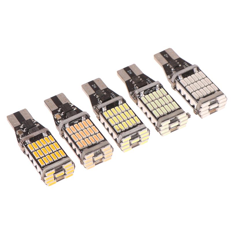 6 шт. Светодиодные лампы T15 W16W 921 912 T16 T10 902 45SMD 4014 Светодиодный свет Супер яркий 1200 лм Замена для фонаря заднего хода автомобиля Белый