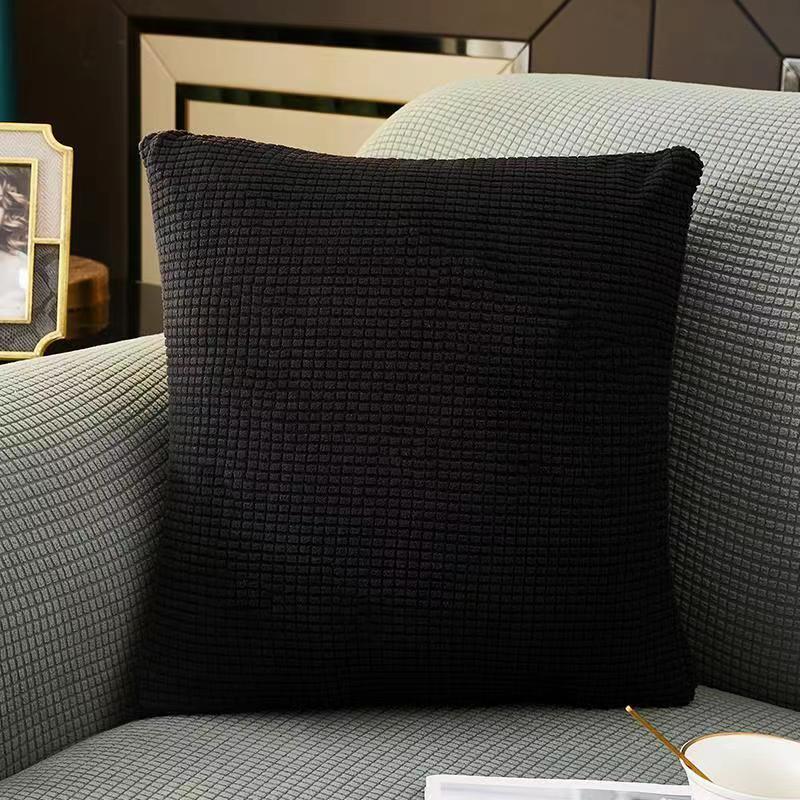 Solid Color Living Room Waffle Honeycomb Square Pillow Cushion Cover Cushion Cover Simple Sofa Pillow Cushion Cushion Cover