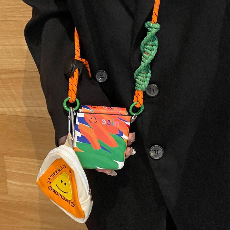 Color oil painting for OPPOFindN1Flip mobile phone case messenger change bag small folding findn1flip protective case