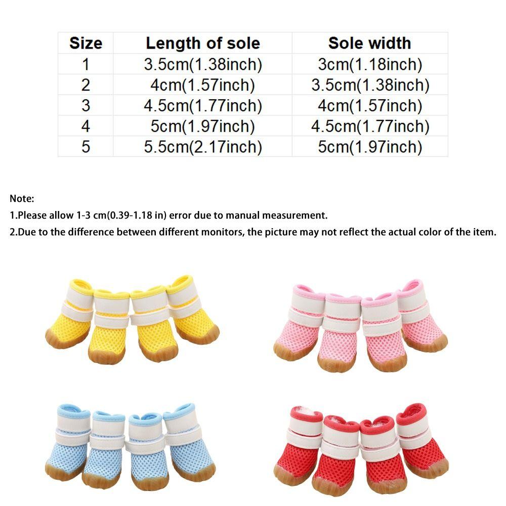 Breathable Dog Mesh Shoes Rubber Sole Adjustable Dog Paw Protectors Hollow Out Wear-resistant Anti-Slip Dog Boots