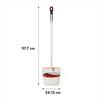 OXO broom and dustpan set, all-in-one storage, stands upright, easy to store, easy to dispose of, cleaning tools, 99cm long
