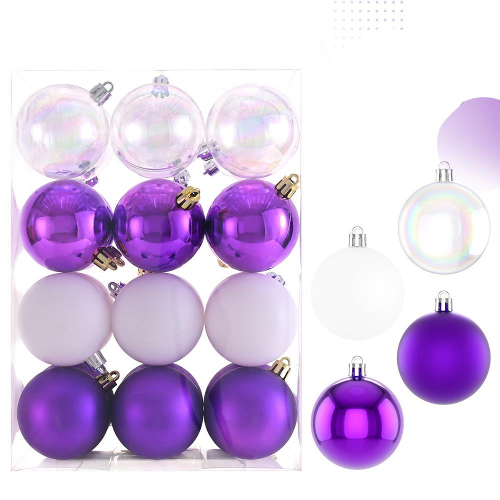 24pcs 6CM Christmas Balls Electroplated Christmas Spheres Pendant  Background Layout
