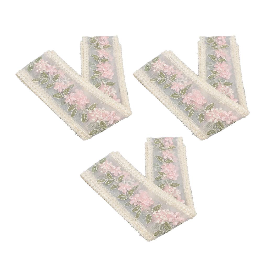 3 шт. кружевной ленты 3,54 дюйма 2 ярда цветочный узор кружевная отделка для поделок изготовление повязок на голову свадебный декор