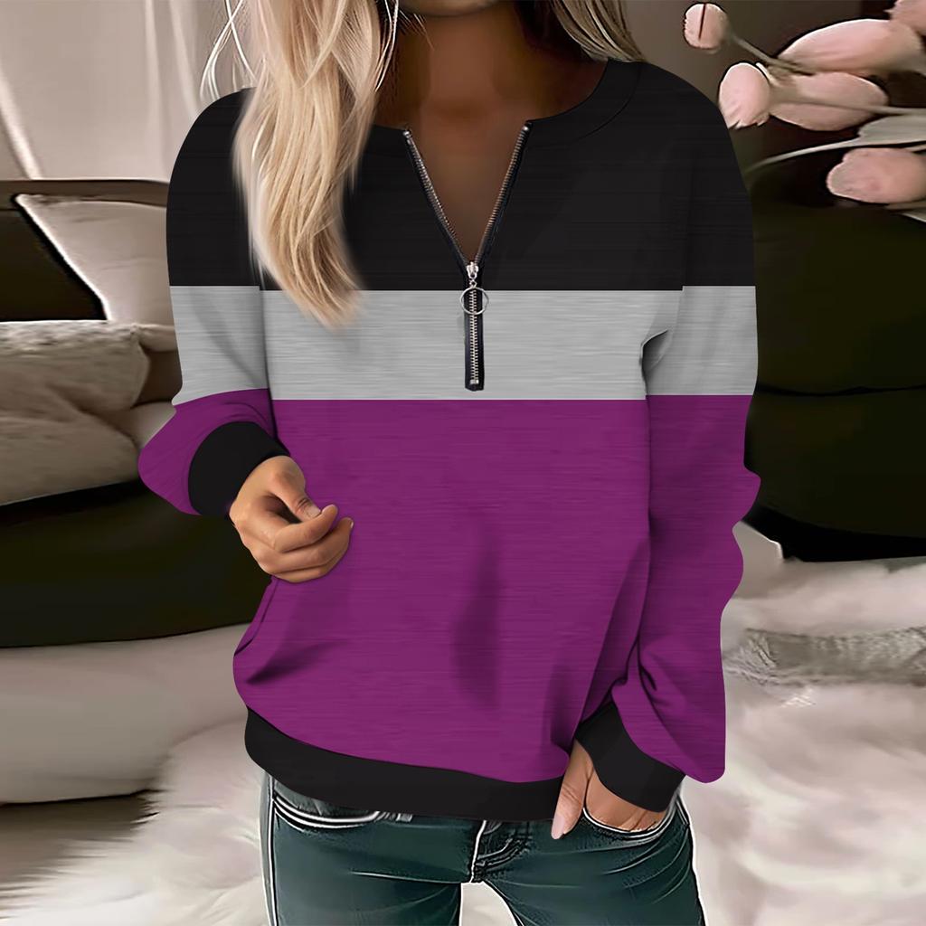 Женский повседневный свитер с длинным рукавом, на молнии, с принтом цветов, свитшот, повседневная верхняя одежда на осень