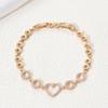 Полый Браслет с Цирконами 'Любовь' Женская Мода Новый Легкий Роскошный Геометрический Браслет-Кольцо