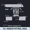 Car Interior Center Console Media Dashboard Navigation TPU Protector Film For NISSAN PATROL 2025 Car Sticker Accessories
