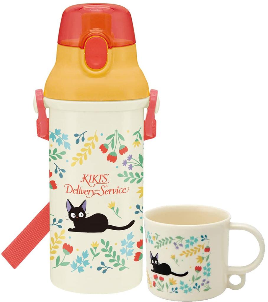 Пластиковая бутылка для воды Skater 480 мл, одно нажатие, антибактериальная, для детей, легкая, антибактериальная обработка, сделано в Японии, служба доставки Ghibli Jiji