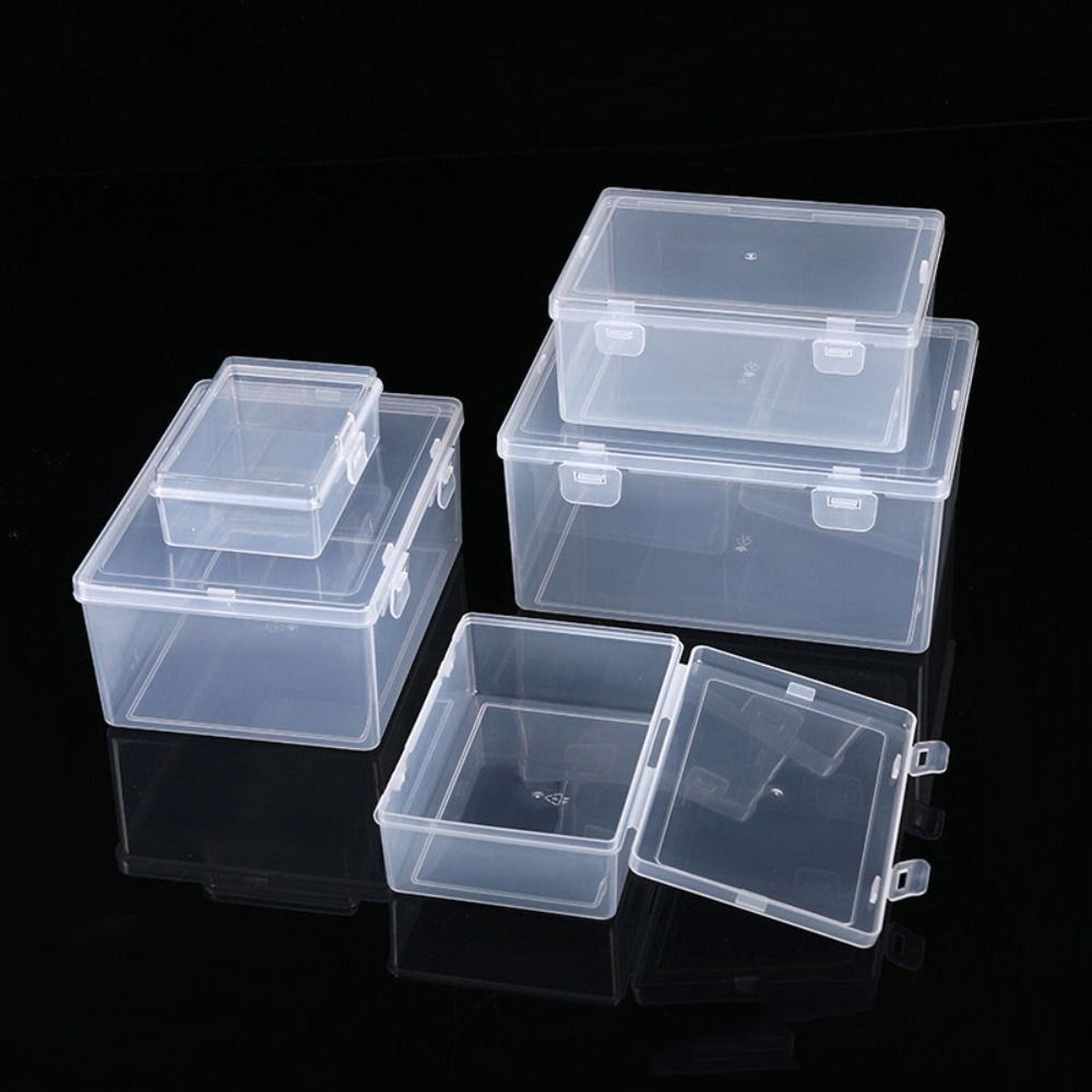 Square Storage Box Plastic Small Items Case Portable Fishing Tools Accessories Power Tools Holder