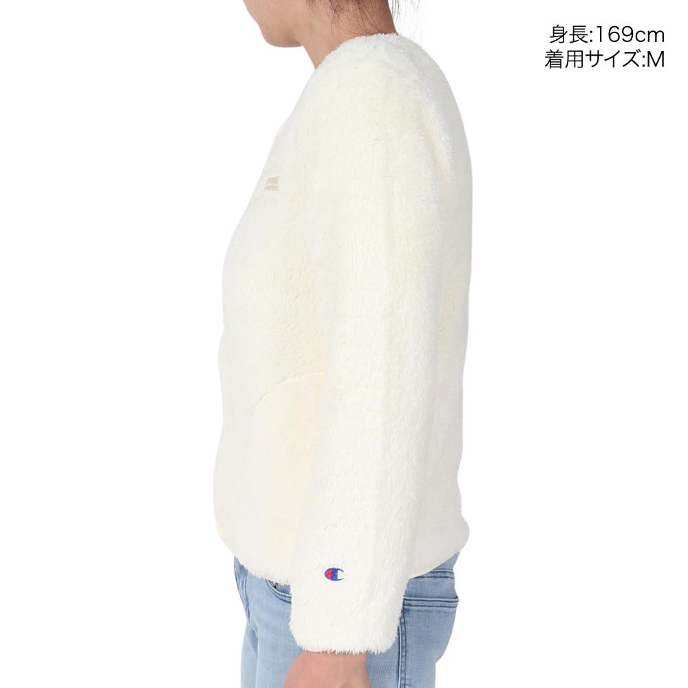 Outerwear Long Sleeve Embroidered Script Logo Snap Jacket Basic M [Champion] Women's CW-Y607 Off-White