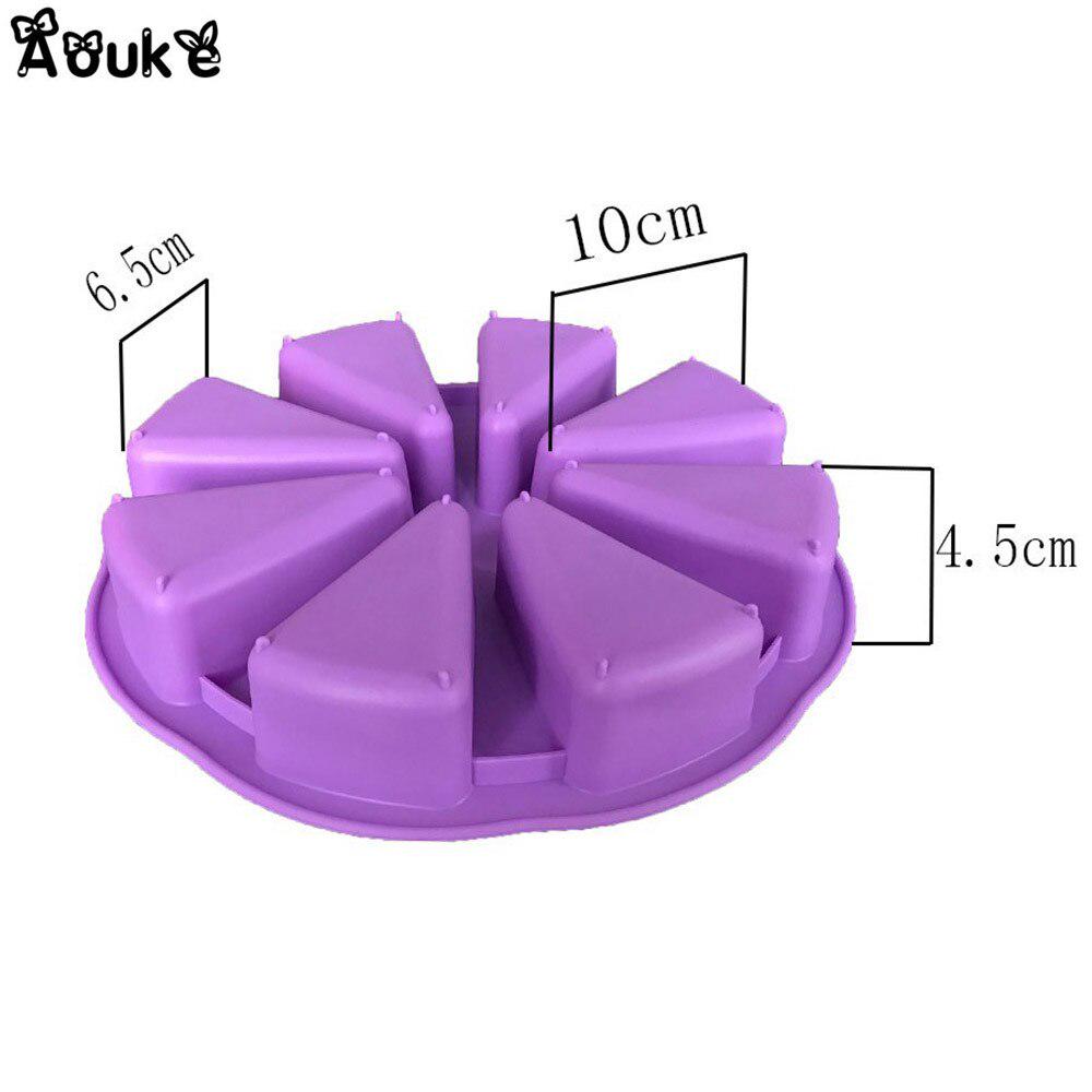 Силиконовая форма с 8 отверстиями, треугольная форма для хлеба, печенья, помадки, формы для шоколадного пудинга, инструменты для выпечки