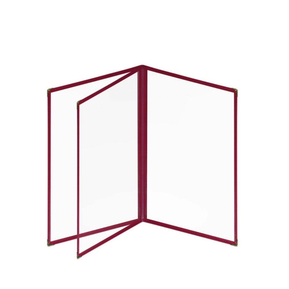 Прозрачная ПВХ обложка для меню формата А4, металлические уголки, книга для отображения цен меню, папка на кольцах, бар, кафе