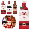Набор чехлов для винных бутылок на Рождество Санта Снеговик Вязаные мешки для винных бутылок для украшения рождественского праздничного ужина Новогодние подарки