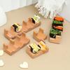 1/2/3/4/5 Slots Wooden Sushi Rack Japanese Style U-shape Sushi Serving Tray Multi Purpose Innovative Sushi Maker Holder