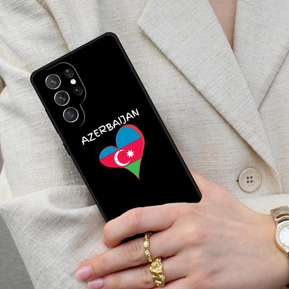 Чехол для телефона Азербайджан Сердце Любовь Флаг для Samsung Galaxy S26 Ultra S25 S24 S23 S22 S21 S20 Note10