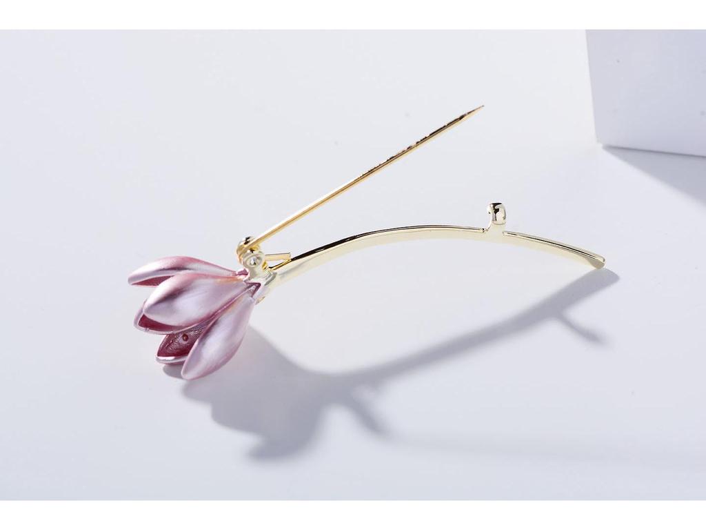 Японская и корейская эмалевая брошь «Лотос»: Элегантная, свежая и милая булавка для шляп и одежды — идеально подходит для креативных и стильных женских аксессуаров.