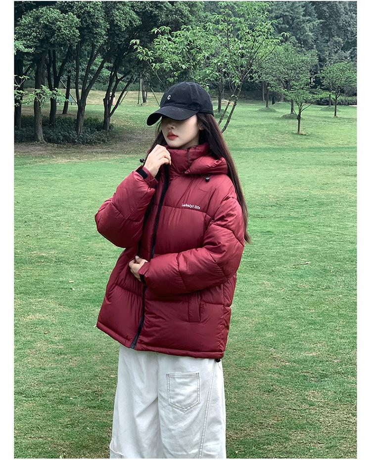 Unisex Short Hooded Winter Jacket with Big Pockets