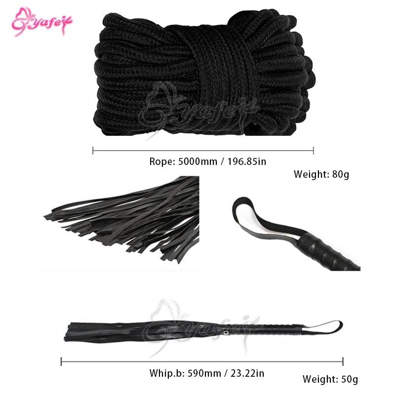 7 шт./компл., секс-кожа, БДСМ, бондаж, комплект, ограничители для кровати, SM, раб, фетиш, наручники, секс-игрушки для пар, сексуальные эротические игрушки, секс-инструменты