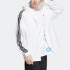 Adidas Neo Striped Logo Zip Hooded Jacket Men Outerwear White HN8788