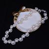 Chain Choker Pearl Beaded Jewelry Suit Hand Bangle Women Jewelry Set  Wedding