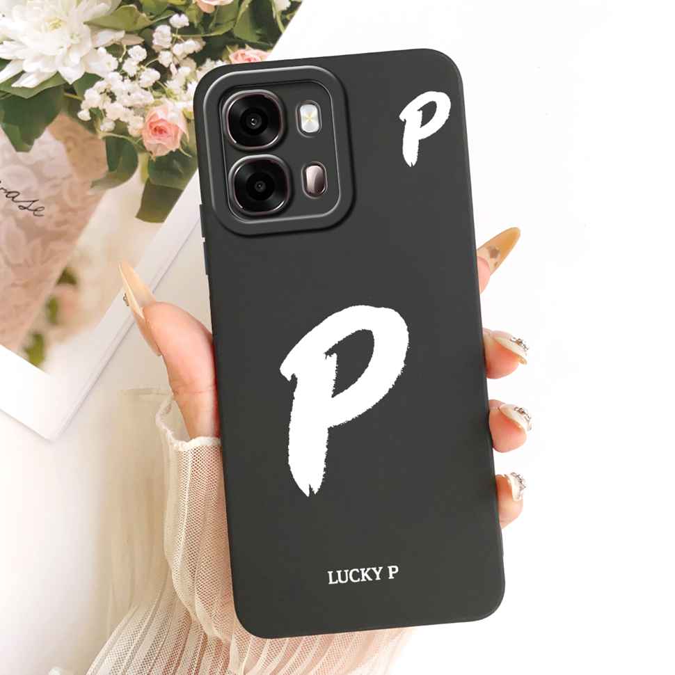 For Oppo A6s 5G CPH2789 Case Fashion Lucky Letters A-Z Silicone Back Cover For Oppo A 6s A6S 5G 6.75" Phone Cases Bumper Fundas