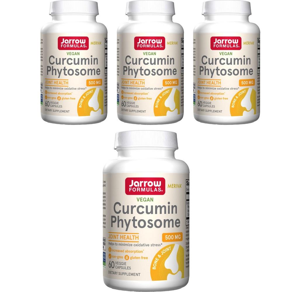 Jarrow Curcumin Phytosome 500mg Veggie Capsules 60 Tablets 4 pcs