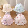 Soft Cotton Baby Bucket Caps Thin Breathable Sun Cap Fashion Sunshade Baby Hat Outdoor
